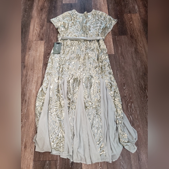 Mac Duggal Long Formal Evening green Dress size 16 - Picture 7 of 12